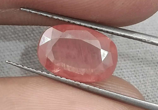 IGI Certified 3.29ct Padparadscha Sapphire, Natural Heated Gemstone - SMSGEMS