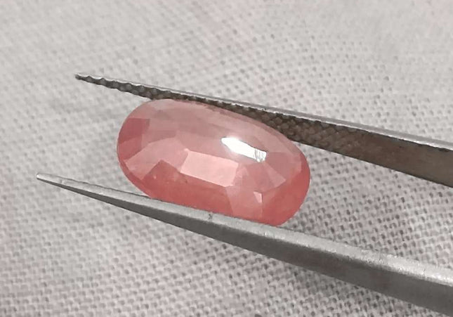 IGI Certified 3.29ct Padparadscha Sapphire, Natural Heated Gemstone - SMSGEMS