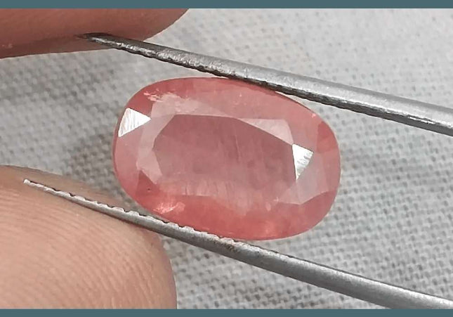 IGI Certified 3.29ct Padparadscha Sapphire, Natural Heated Gemstone - SMSGEMS