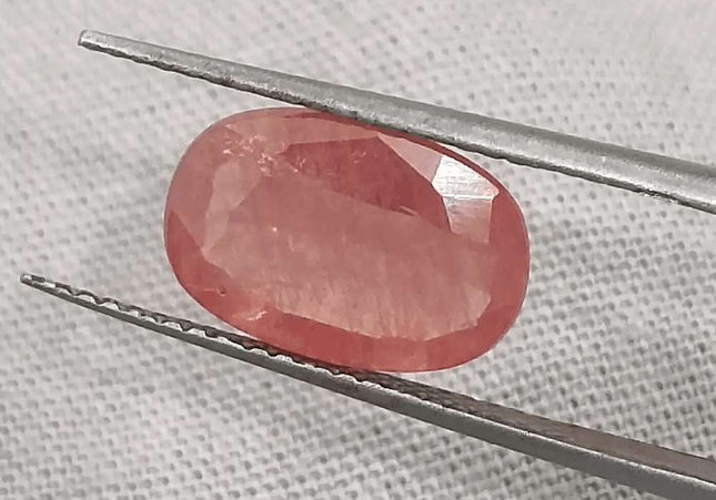 IGI Certified 3.29ct Padparadscha Sapphire, Natural Heated Gemstone - SMSGEMS