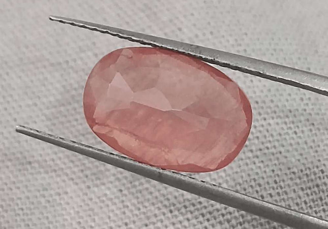 IGI Certified 3.29ct Padparadscha Sapphire, Natural Heated Gemstone - SMSGEMS