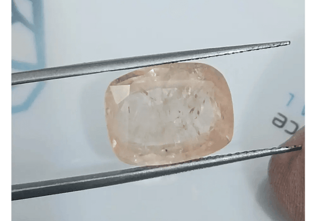 IGI Certified 6.38ct Padparadscha Sapphire, Natural Untreated Gemstone - SMSGEMS