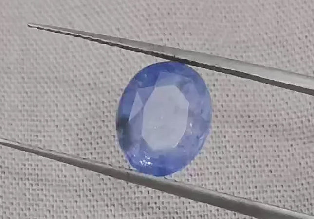 GSI Certified 3.02ct Blue Ceylon Sapphire, Natural Gemstone
