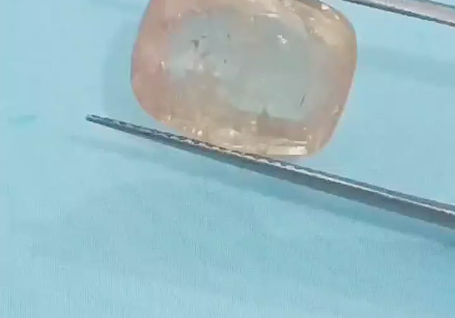 IGI Certified 6.38ct Padparadscha Sapphire, Natural Untreated Loose Gemstone.