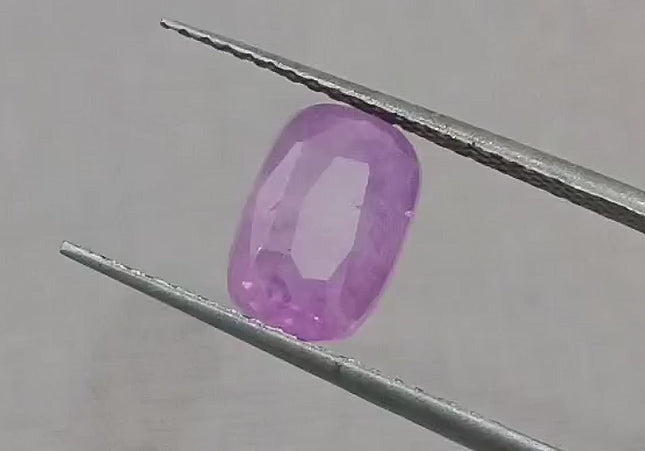 2.35ct Certified Untreated Natural Pink Purple Sapphire.