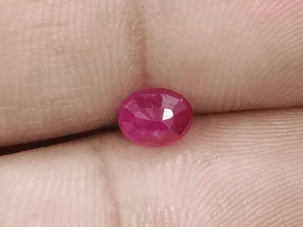 0.71ct Mozambique Ruby, Natural Untreated Gemstone - SMSGEMS 