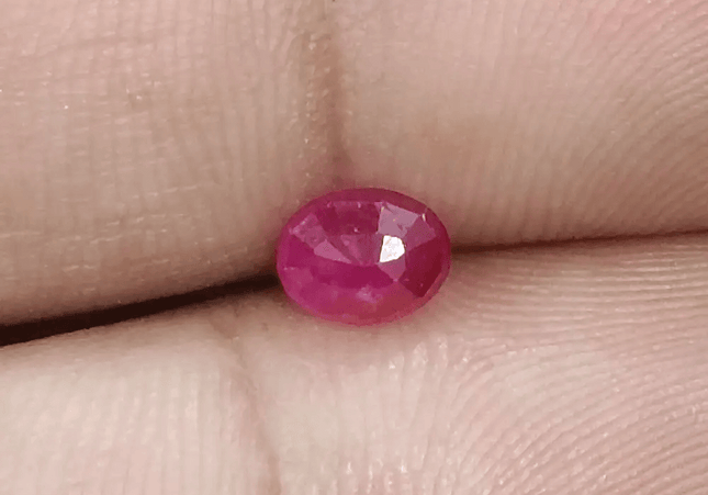 0.71ct Mozambique Ruby, Natural Untreated Gemstone - SMSGEMS 