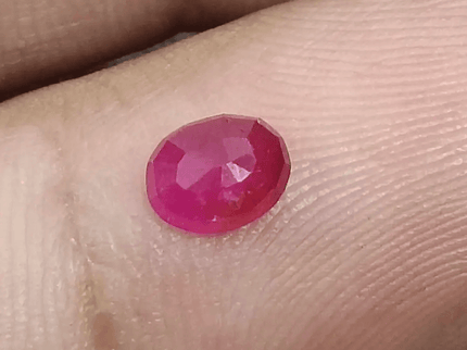 0.71ct Mozambique Ruby, Natural Untreated Gemstone - SMSGEMS 