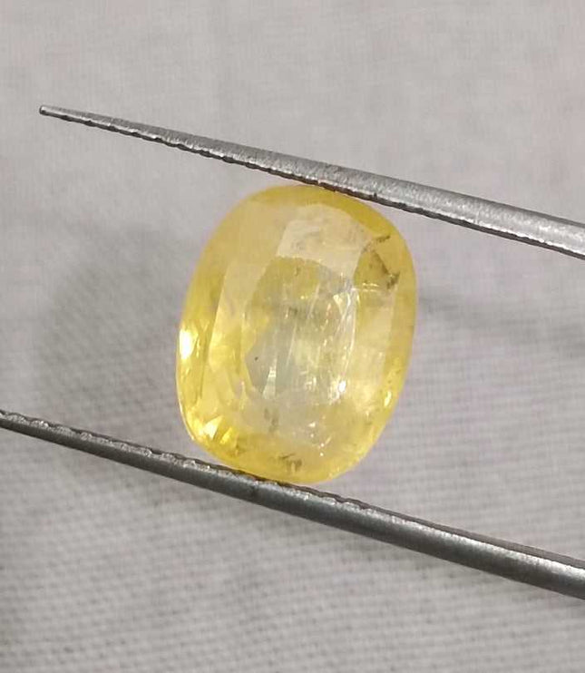 Yellow Sapphire 4.16ct Certified Natural unheated Loose Gemstone