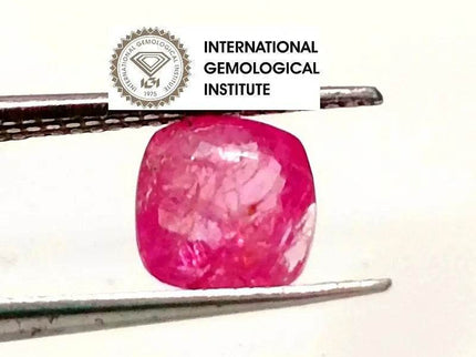 1.12ct IGI Certified Burmese Ruby, Natural Untreated Gem - SMSGEMS 