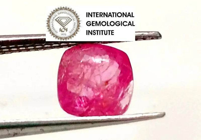 1.12ct IGI Certified Burmese Ruby, Natural Untreated Gem - SMSGEMS 