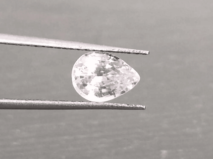 1.14ct Full luster White Sapphire, Untreated Natural Gemstone. - SMSGEMS 