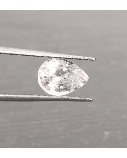 1.14ct Full luster White Sapphire, Untreated Natural Gemstone. - SMSGEMS 
