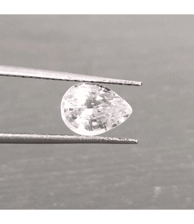 1.14ct Full luster White Sapphire, Untreated Natural Gemstone. - SMSGEMS 
