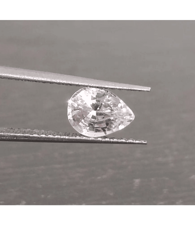 1.14ct Full luster White Sapphire, Untreated Natural Gemstone. - SMSGEMS 