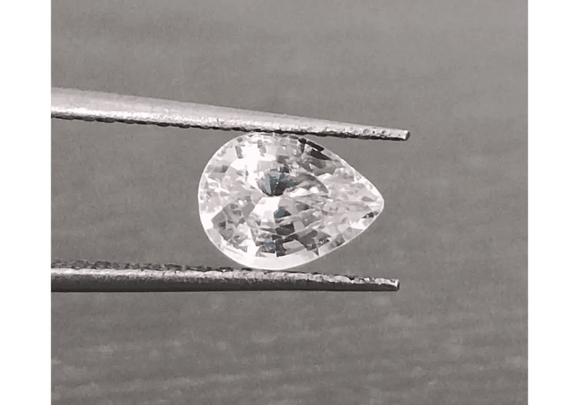 1.14ct Full luster White Sapphire, Untreated Natural Gemstone. - SMSGEMS 