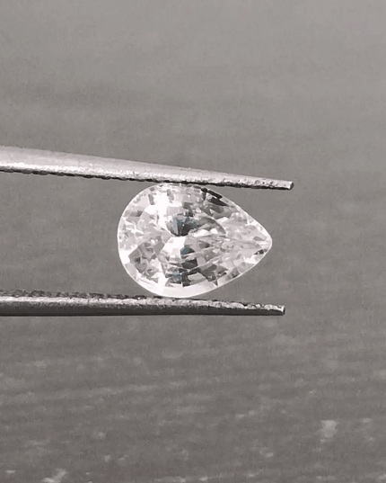 1.14ct Full luster White Sapphire, Untreated Natural Gemstone. - SMSGEMS 