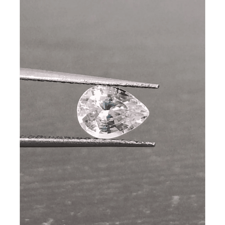 1.14ct Full luster White Sapphire, Untreated Natural Gemstone. - SMSGEMS 