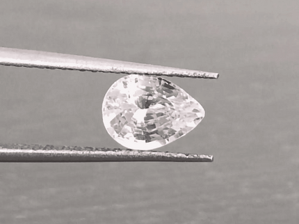 1.14ct Full luster White Sapphire, Untreated Natural Gemstone. - SMSGEMS 