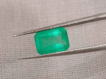 1.16ct Vivid Green Panjshir Emerald , 100% Natural Earth Mined Gemstone - SMSGEMS 
