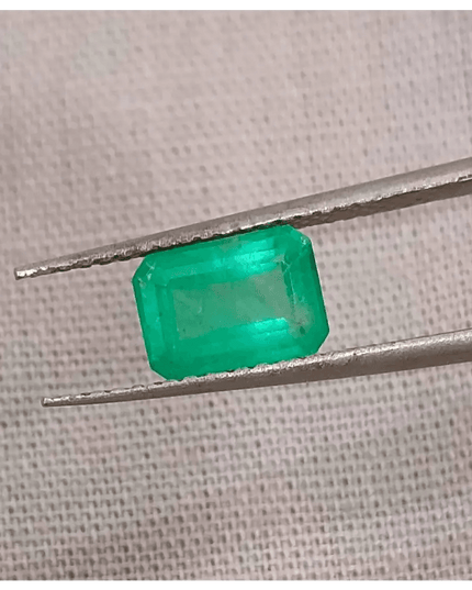 1.16ct Vivid Green Panjshir Emerald , 100% Natural Earth Mined Gemstone - SMSGEMS 