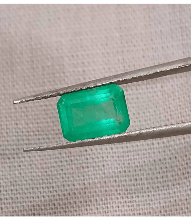 1.16ct Vivid Green Panjshir Emerald , 100% Natural Earth Mined Gemstone - SMSGEMS 