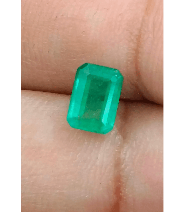 1.16ct Vivid Green Panjshir Emerald , 100% Natural Earth Mined Gemstone - SMSGEMS 