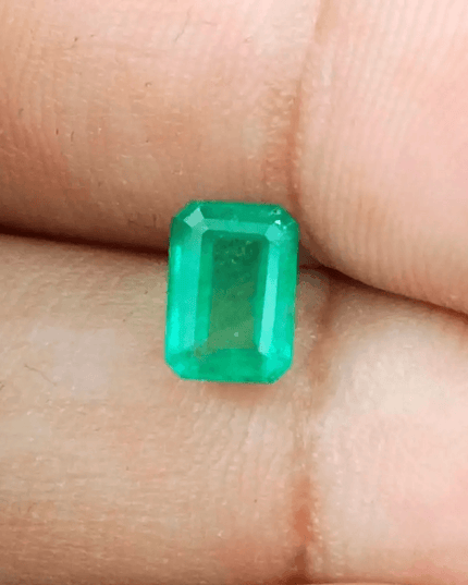 1.16ct Vivid Green Panjshir Emerald , 100% Natural Earth Mined Gemstone - SMSGEMS 