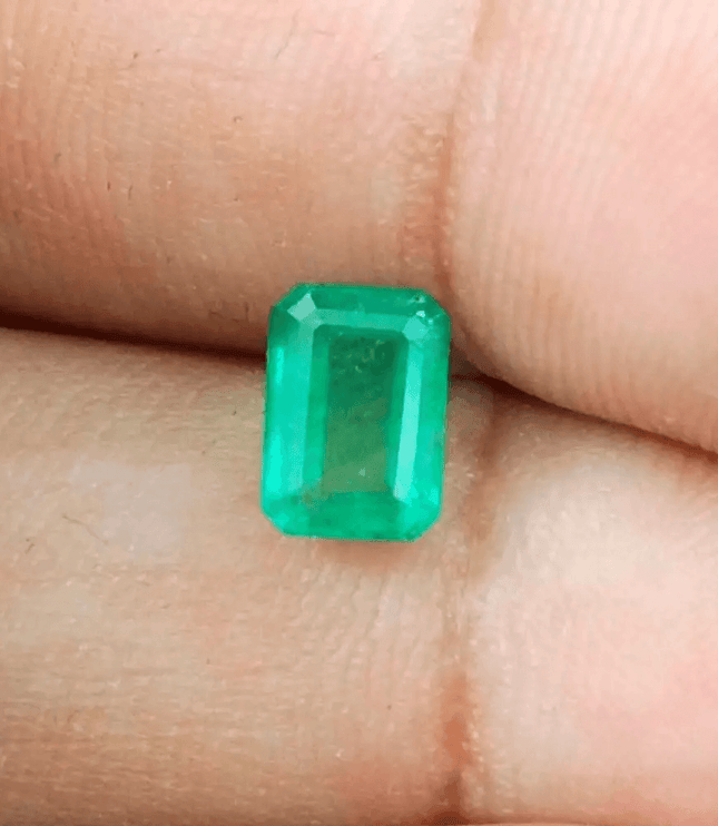 1.16ct Vivid Green Panjshir Emerald , 100% Natural Earth Mined Gemstone - SMSGEMS 