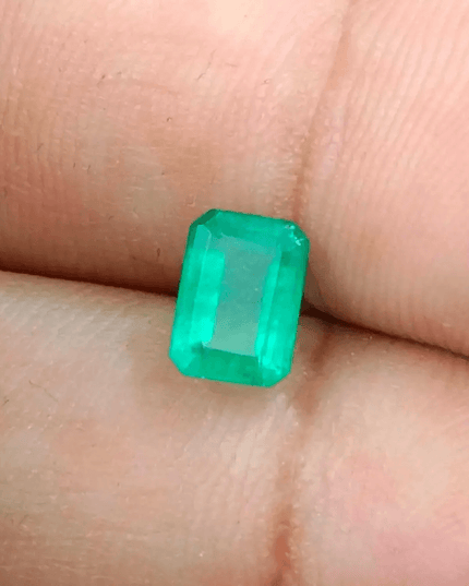 1.16ct Vivid Green Panjshir Emerald , 100% Natural Earth Mined Gemstone - SMSGEMS 
