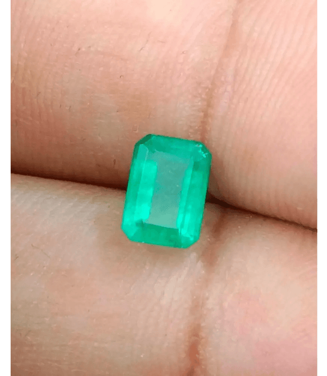 1.16ct Vivid Green Panjshir Emerald , 100% Natural Earth Mined Gemstone - SMSGEMS 