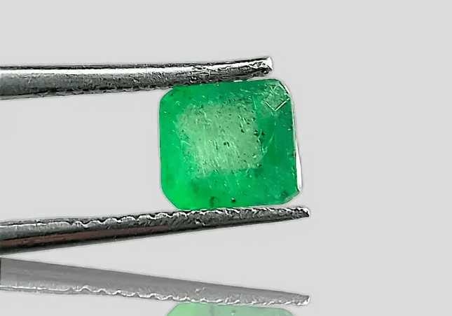 1.16ct Vivid Grass Green Emerald , 100% Natural Gem - SMSGEMS 