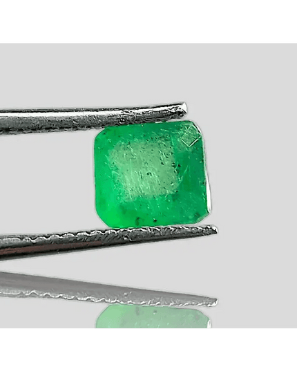 1.16ct Vivid Grass Green Emerald , 100% Natural Gem - SMSGEMS 