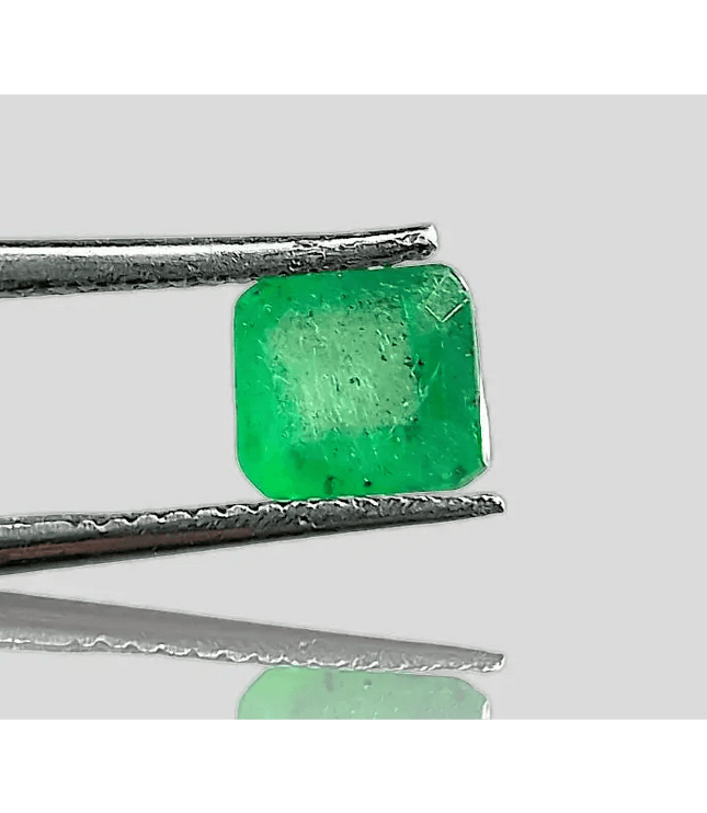 1.16ct Vivid Grass Green Emerald , 100% Natural Gem - SMSGEMS 