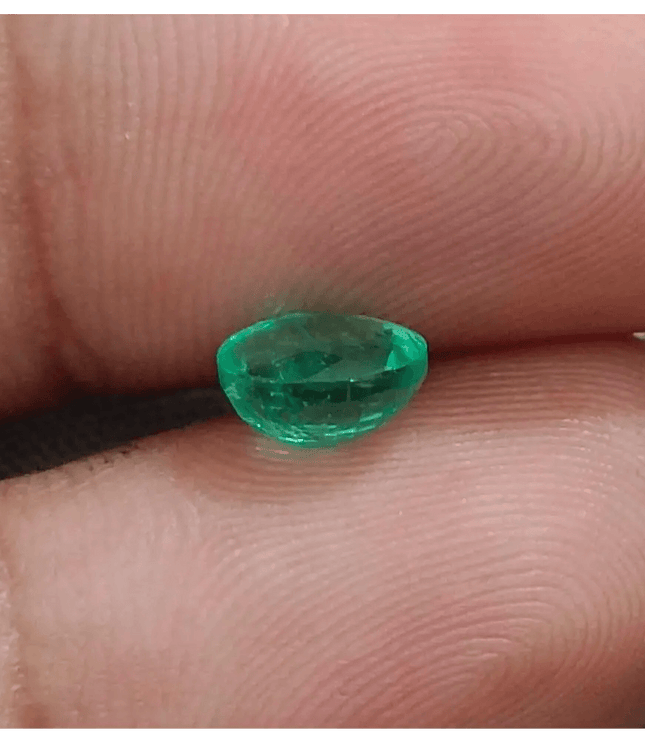 1.18ct Vivid Green Emerald, 100% Natural Gem - SMSGEMS 
