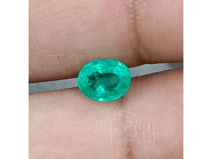 1.18ct Vivid Green Emerald, 100% Natural Gem - SMSGEMS 