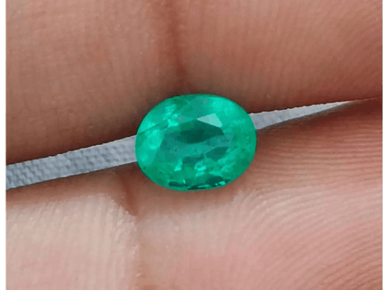1.18ct Vivid Green Emerald, 100% Natural Gem - SMSGEMS 