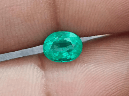 1.18ct Vivid Green Emerald, 100% Natural Gem - SMSGEMS 