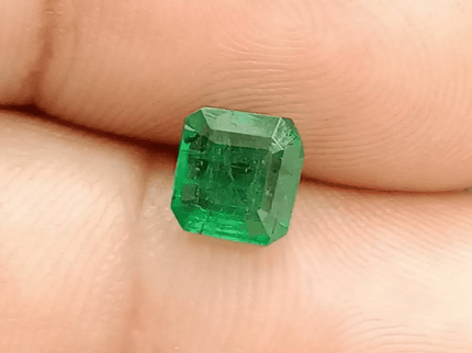 1.24ct Intense Deep Green Zambian Emerald , 100% Natural Earth Mined Gem. - SMSGEMS 