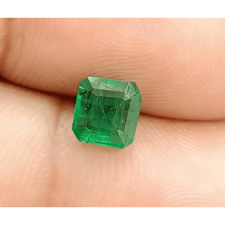 1.24ct Intense Deep Green Zambian Emerald , 100% Natural Earth Mined Gem. - SMSGEMS 