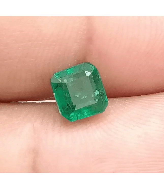1.24ct Intense Deep Green Zambian Emerald , 100% Natural Earth Mined Gem. - SMSGEMS 