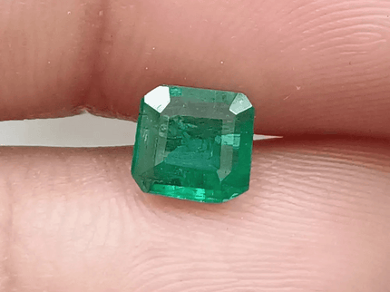 1.24ct Intense Deep Green Zambian Emerald , 100% Natural Earth Mined Gem. - SMSGEMS 