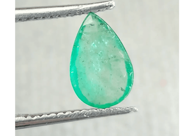 1.25ct Neon Green Zambian Emerald, 100% Natural Gem - SMSGEMS 