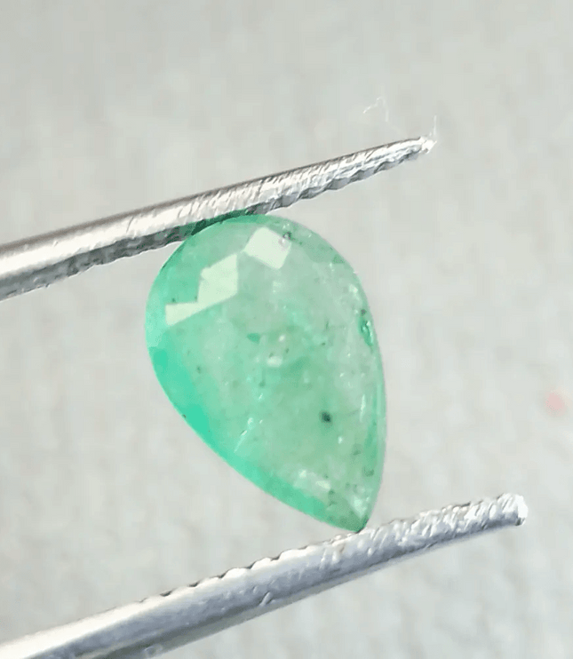 1.25ct Neon Green Zambian Emerald, 100% Natural Gem - SMSGEMS 