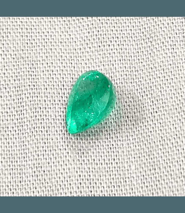 1.28ct Intense Green Zambian Emerald, Natural Earth Mined Gemstone - SMSGEMS 
