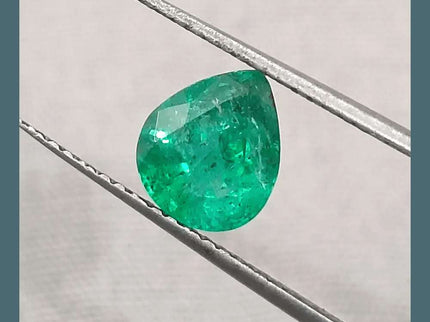 1.28ct Intense Green Zambian Emerald, Natural Earth Mined Gemstone - SMSGEMS 