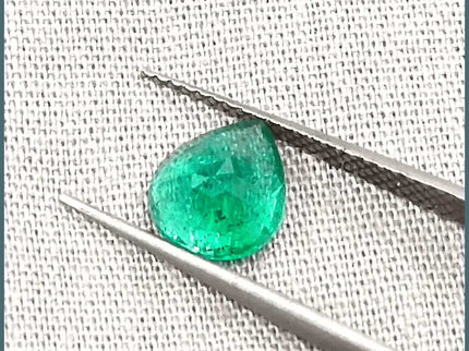 1.28ct Intense Green Zambian Emerald, Natural Earth Mined Gemstone - SMSGEMS 