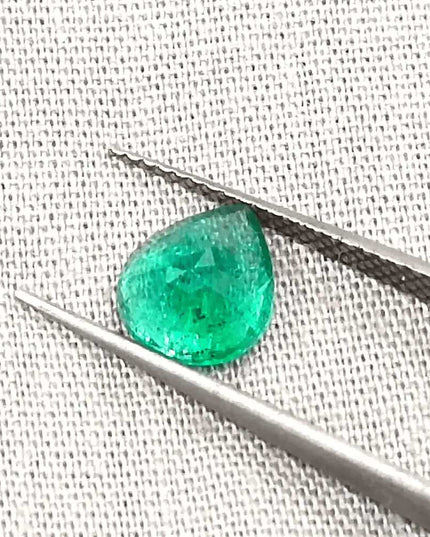 1.28ct Intense Green Zambian Emerald, Natural Earth Mined Gemstone - SMSGEMS 