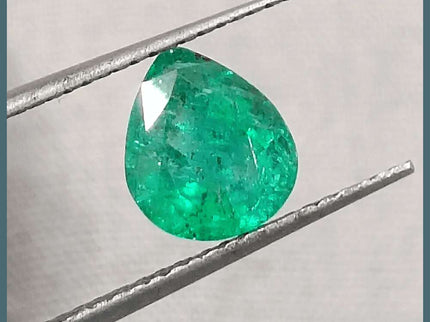1.28ct Intense Green Zambian Emerald, Natural Earth Mined Gemstone - SMSGEMS 