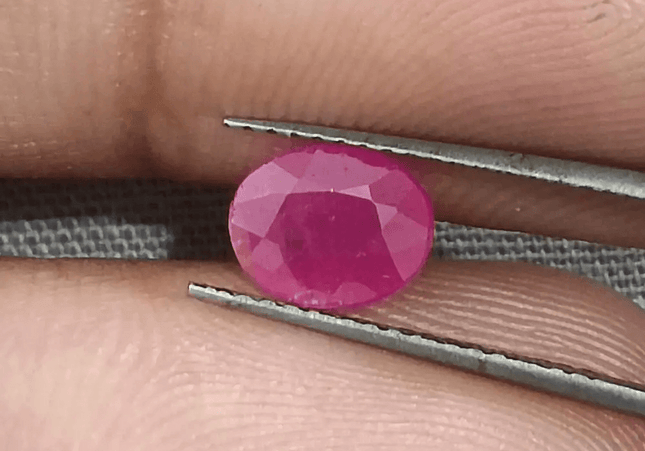1.30ct Mozambique Ruby, Natural Untreated Gemstone - SMSGEMS 